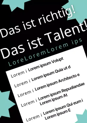 Einfaches schwarzes und hellblaues Flugblatt zur Anwerbung von Freiwilligen