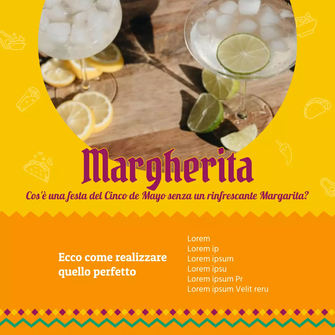 Ricetta tradizionale gialla del Cinco de Mayo