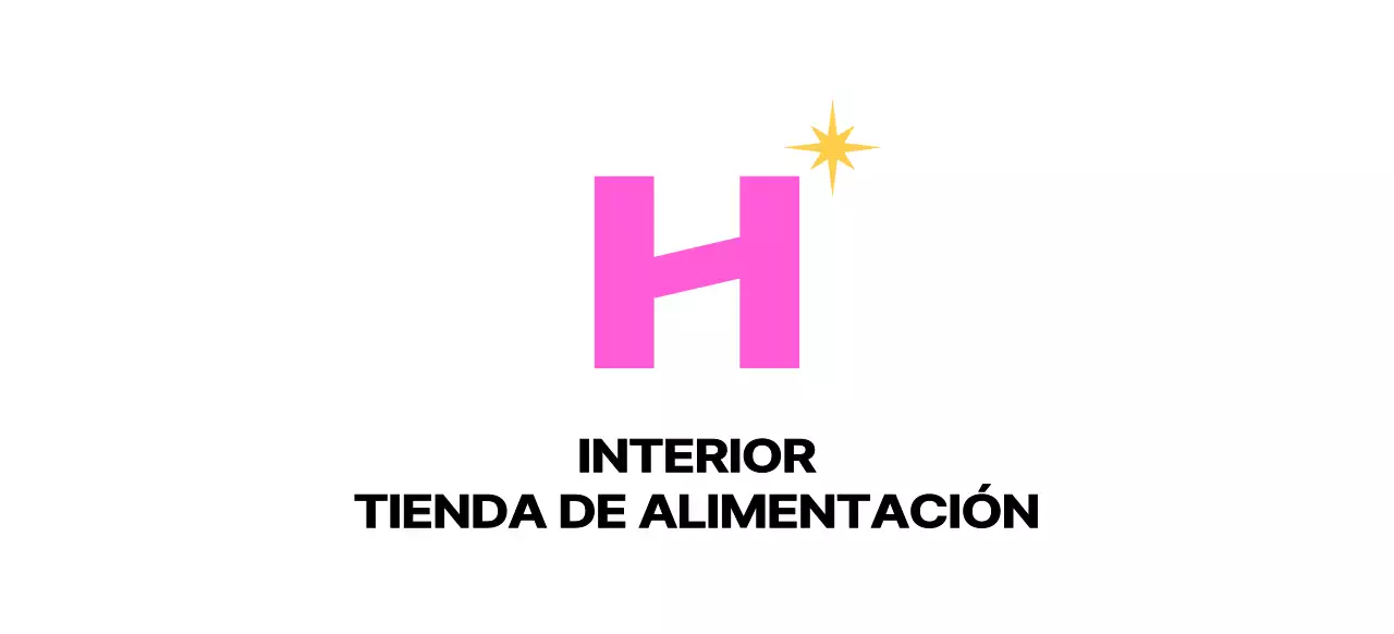 Logotipo de tienda de interior con una moderna letra H