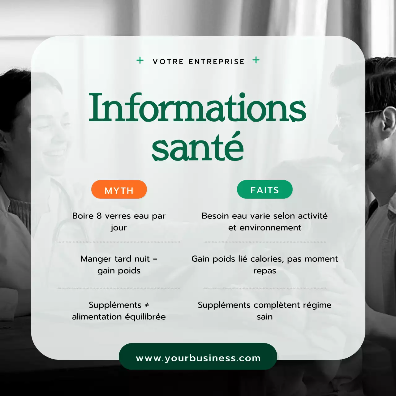 Green Lime Promouvoir un mythe ou un fait simple lors de la Journée mondiale de la santé