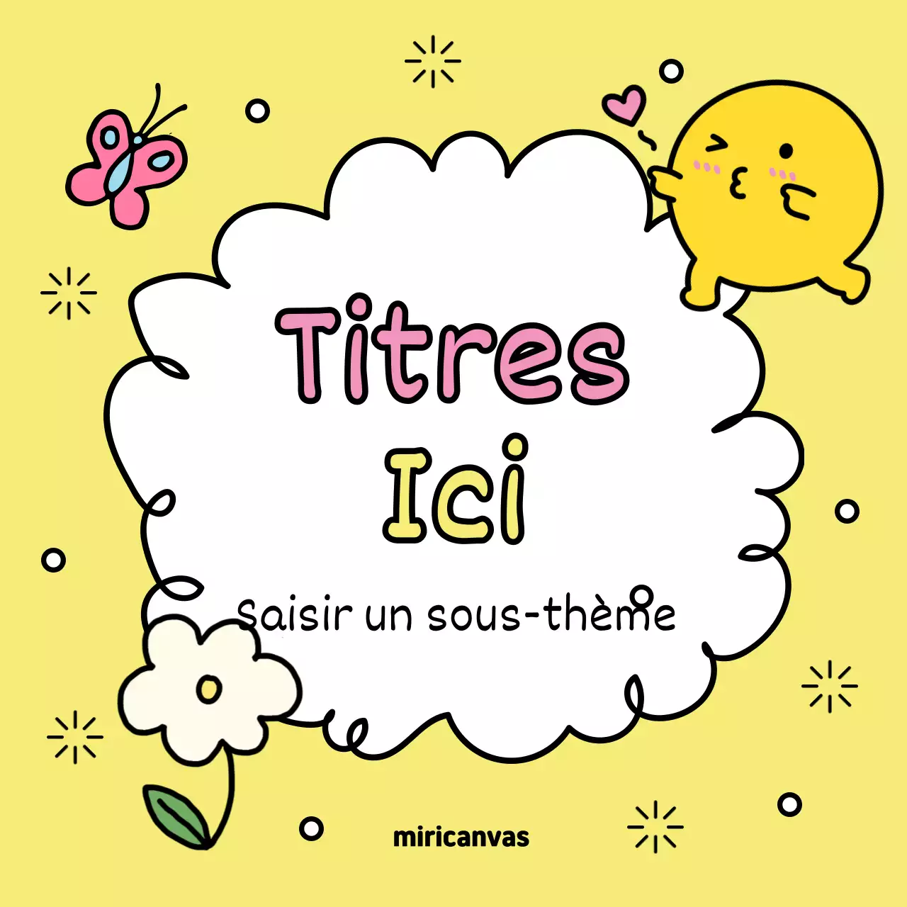 Adorable couverture dessinée à la main en rose et vert