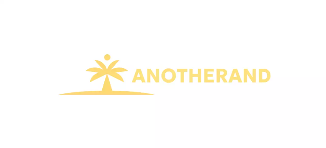 Briefpapierentwurf mit einer Insel mit Palmen