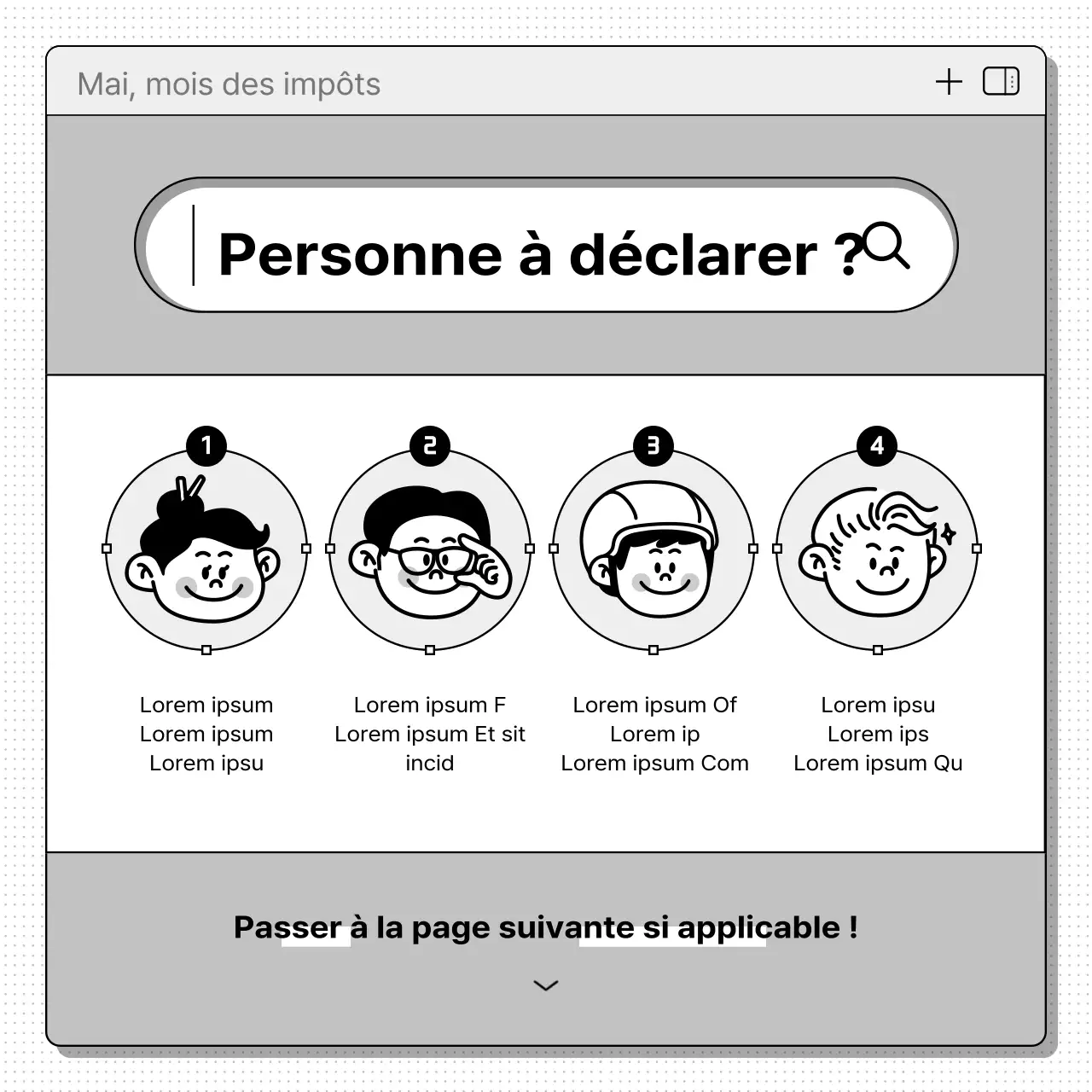 Informations sur le dépôt d'une déclaration d'impôt sur le revenu complète, simple et en noir et blanc