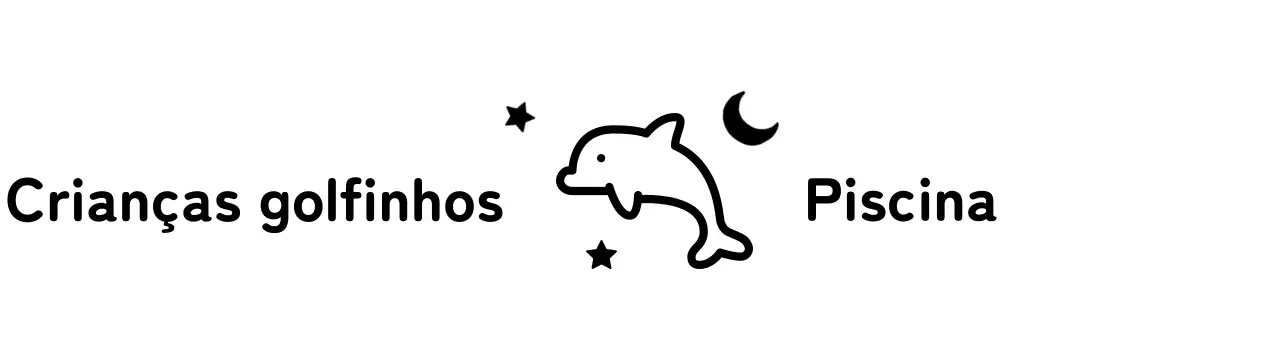 Design giro com ilustrações de golfinhos