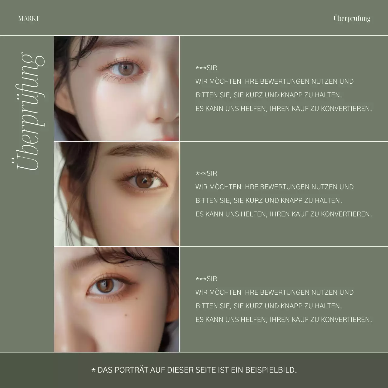 Förderung eines einfachen Markenkits in Khaki