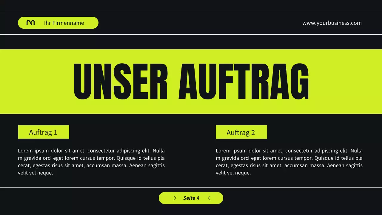 Black and Green Modern Unternehmensprofil Vorstellung des Unternehmens