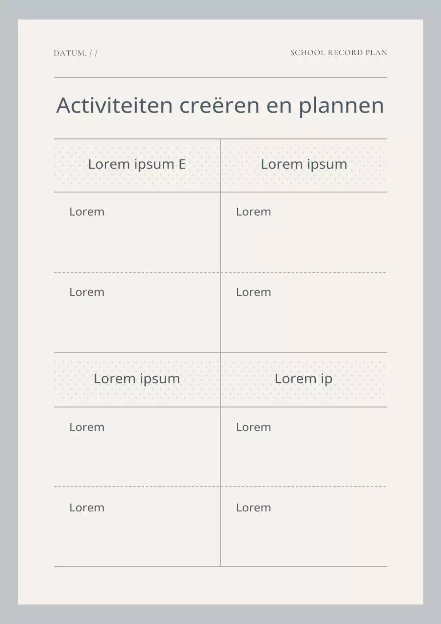 Een eenvoudige dagboekplanner in lichtblauw en ivoorkleurig