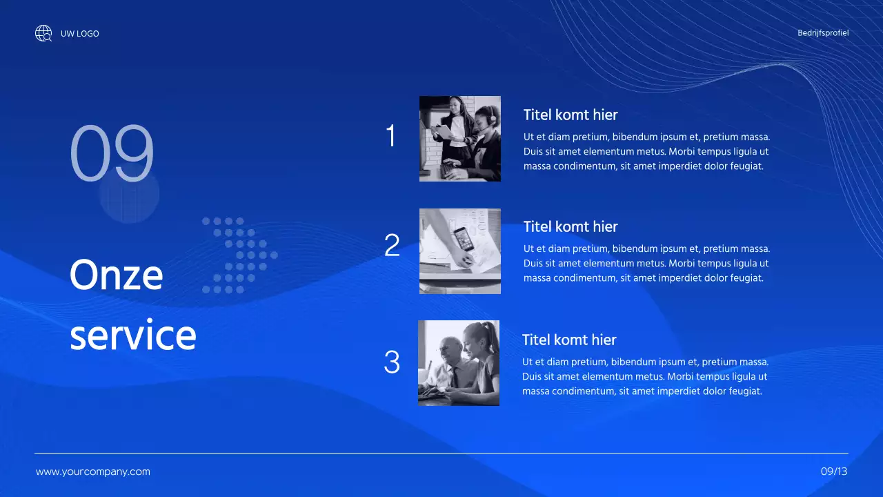 Introductie van Blue Modern Business Company