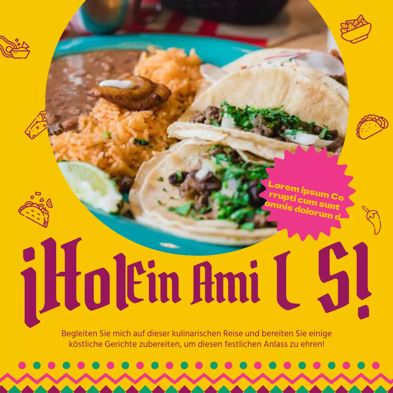 Gelbes traditionelles Cinco de Mayo-Rezept