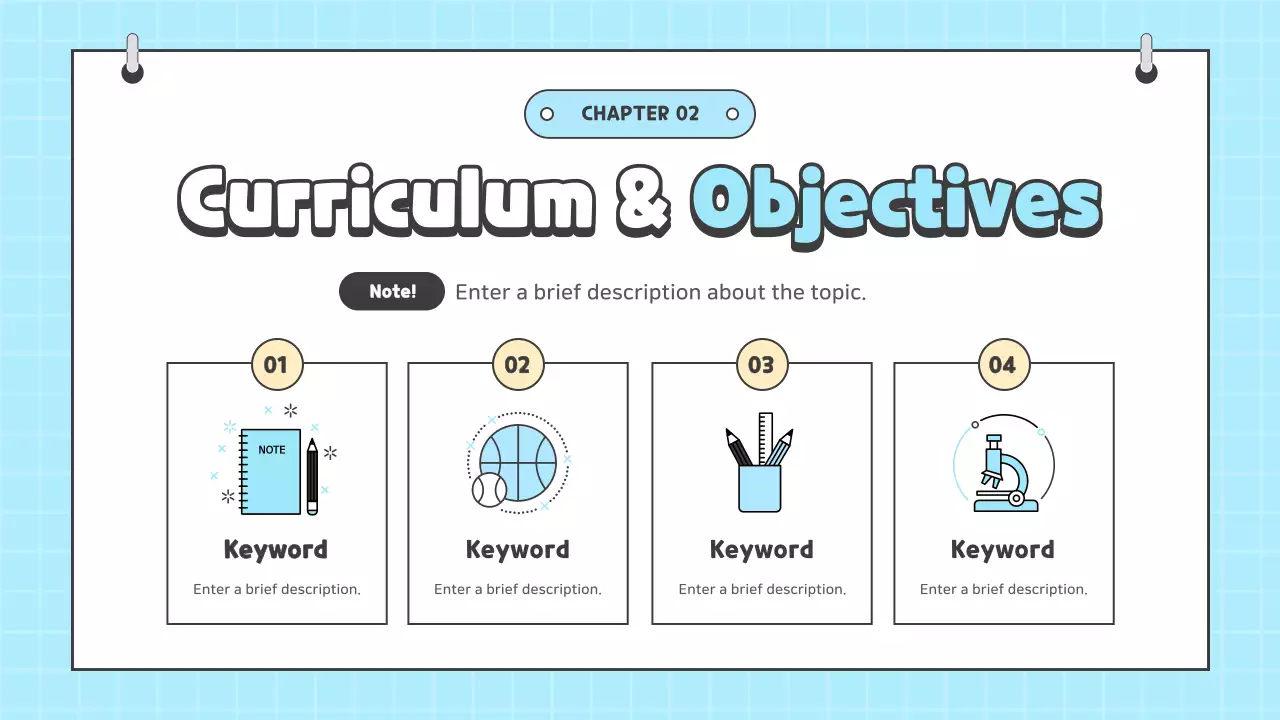 Blue Simple School Event Presentation