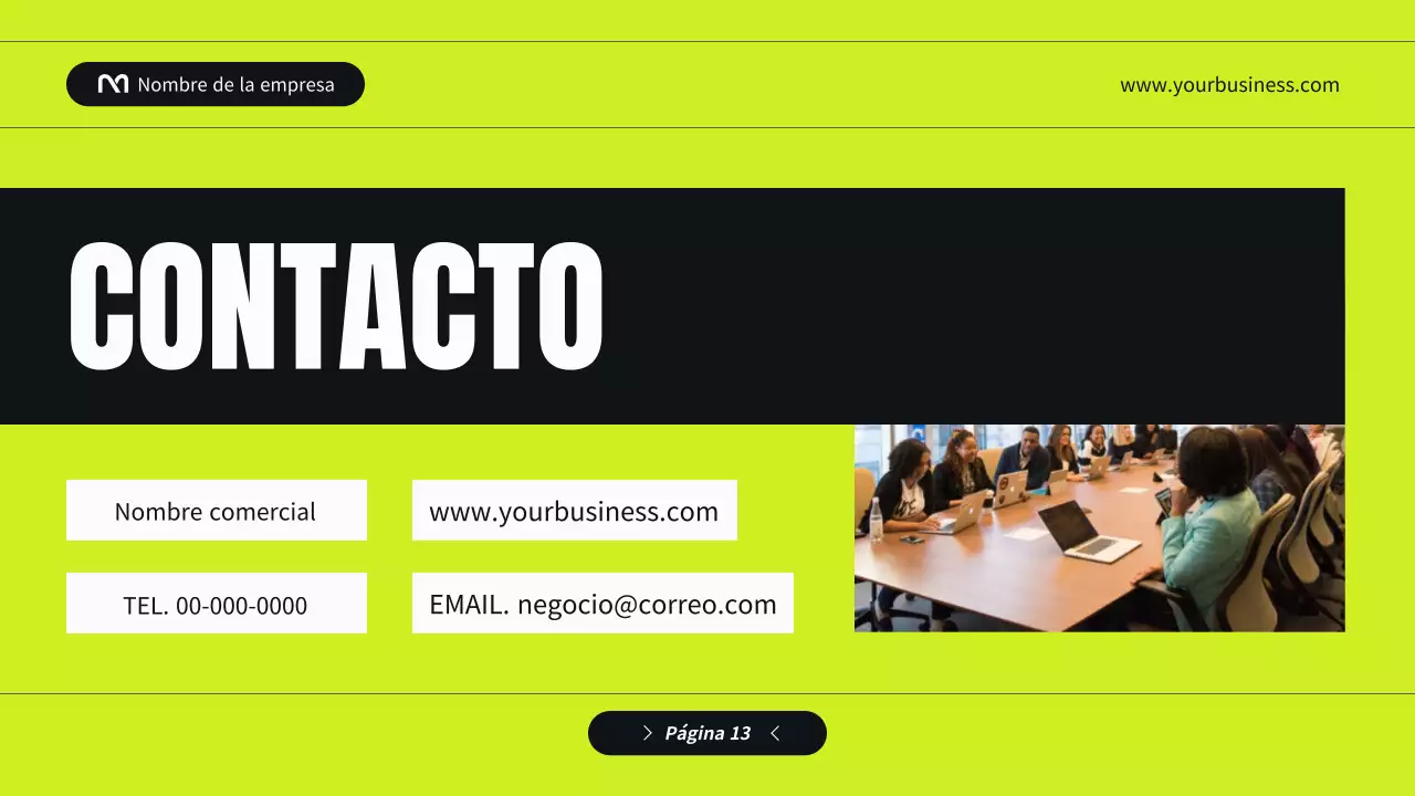 Black and Green Modern Perfil empresarial Presentación de la empresa