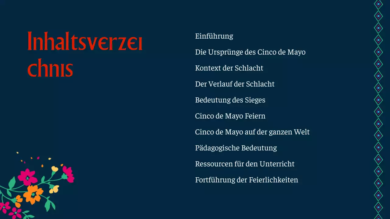 Materialien zur Geschichte des Cinco de Mayo in der Marine
