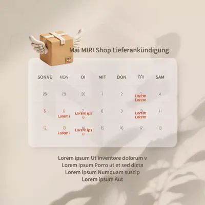 Beige einfache Versandanzeige