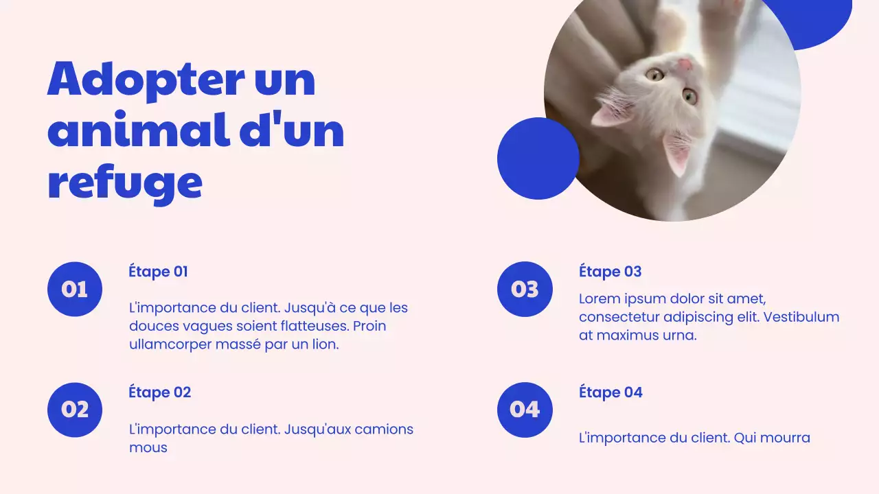 Campagne du centre d'adoption moderne bleu et rose