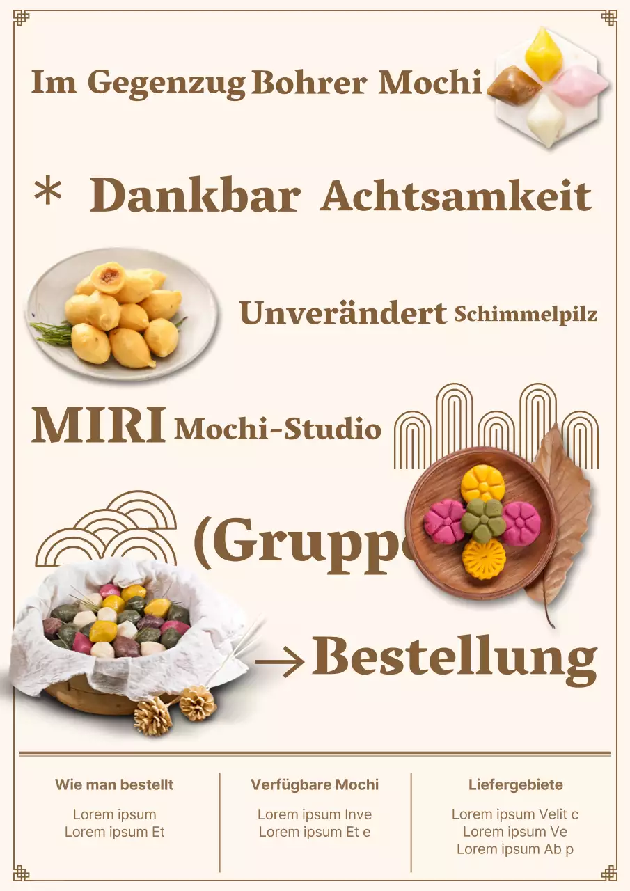 Einfaches beigefarbenes Stopfbuchs-Bestellformular