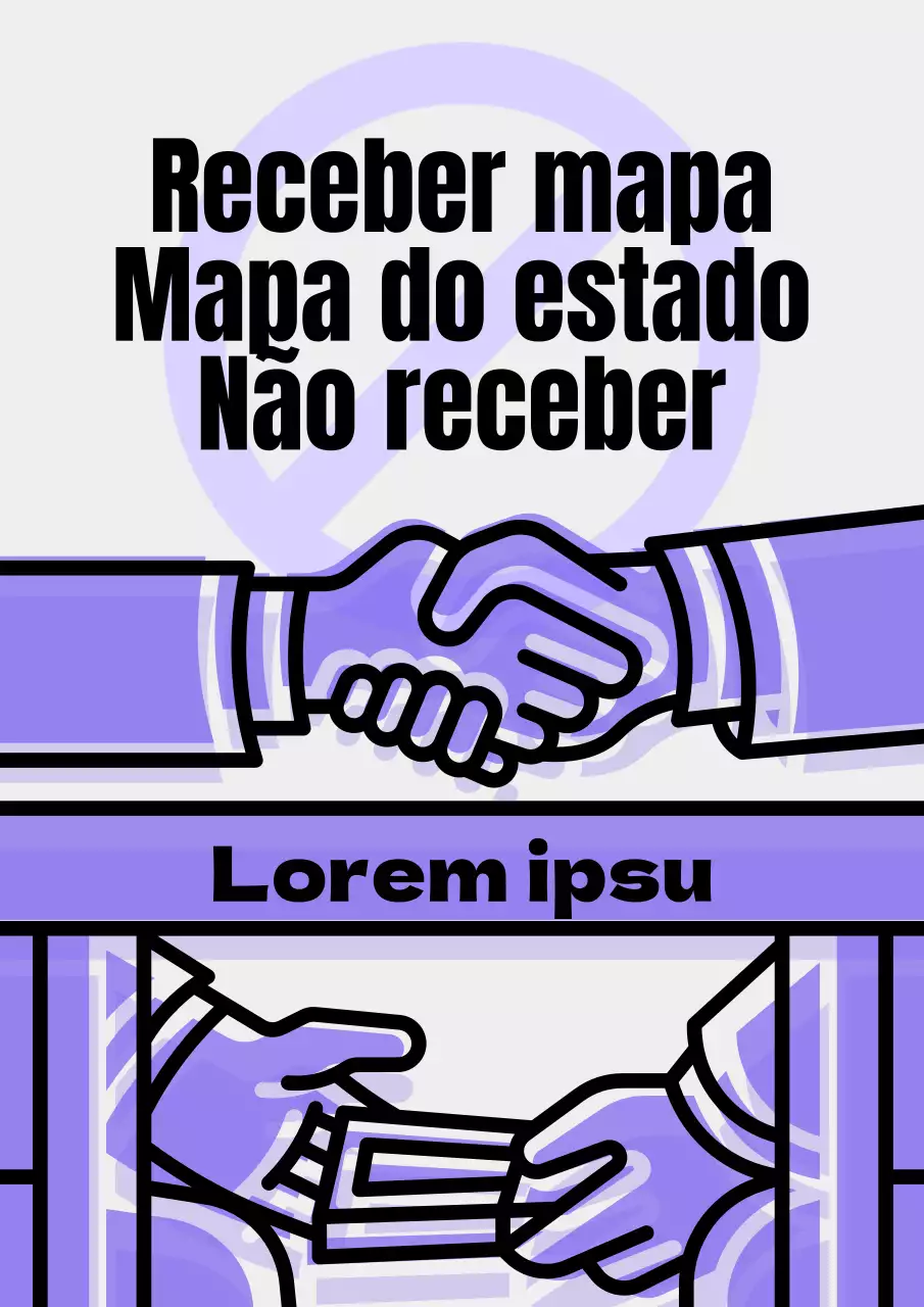 Um cartaz simples e púrpura para a campanha "No Solicitation of Public Officials".