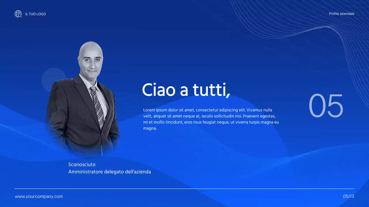 Introduzione dell'azienda Blue Modern Business