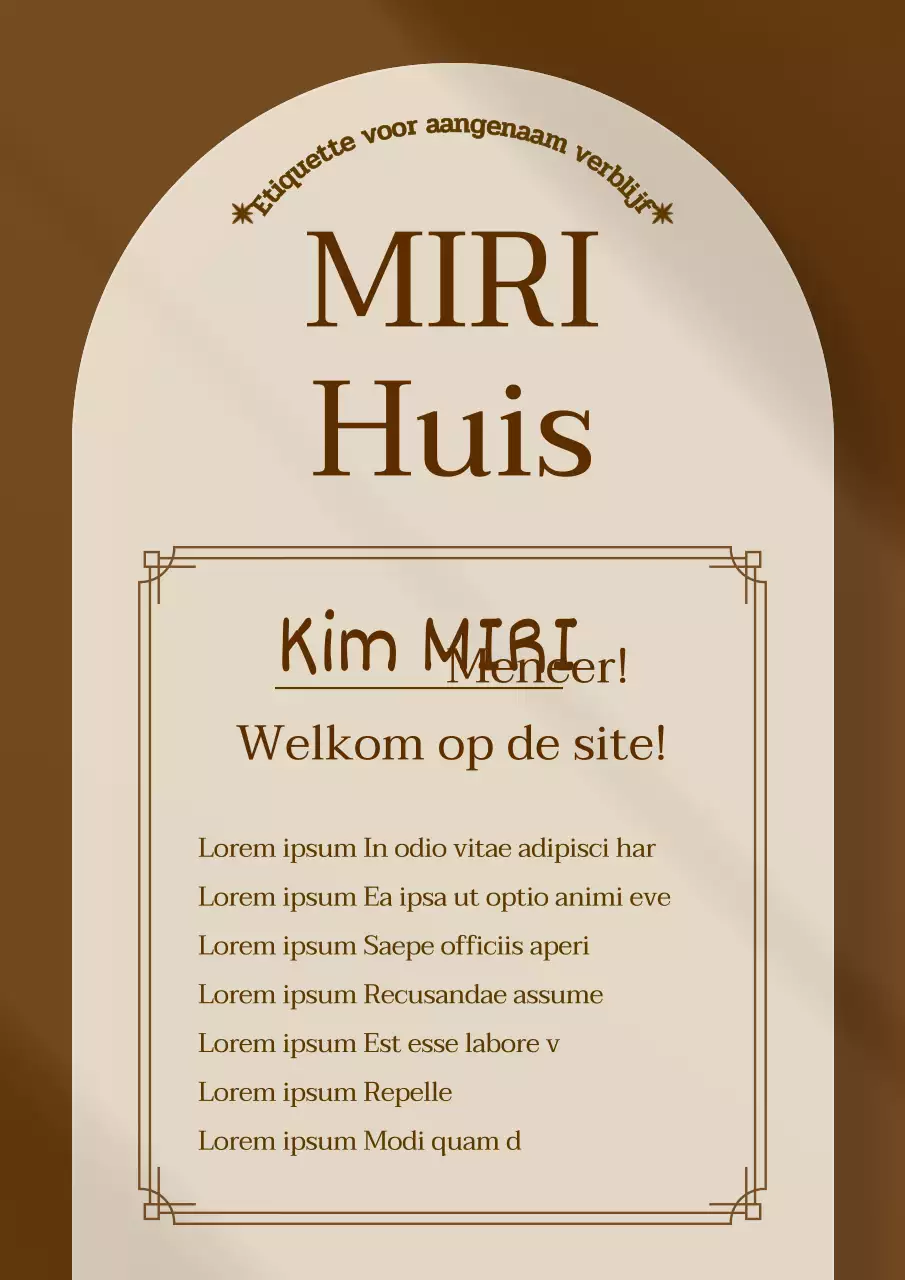 Moderne gastvrijheid in bruine en beige huisregels