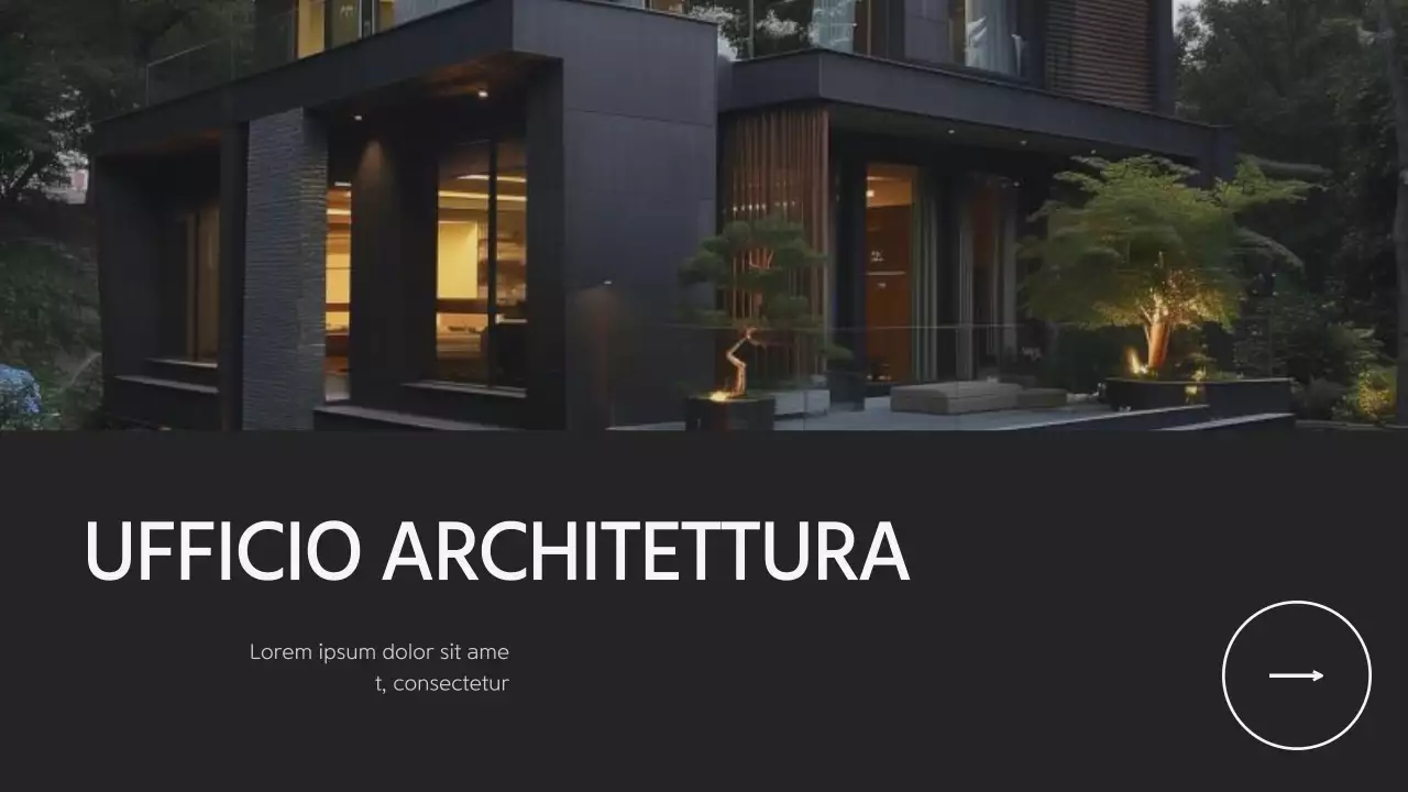 Proposta di ufficio architettonico moderno nero