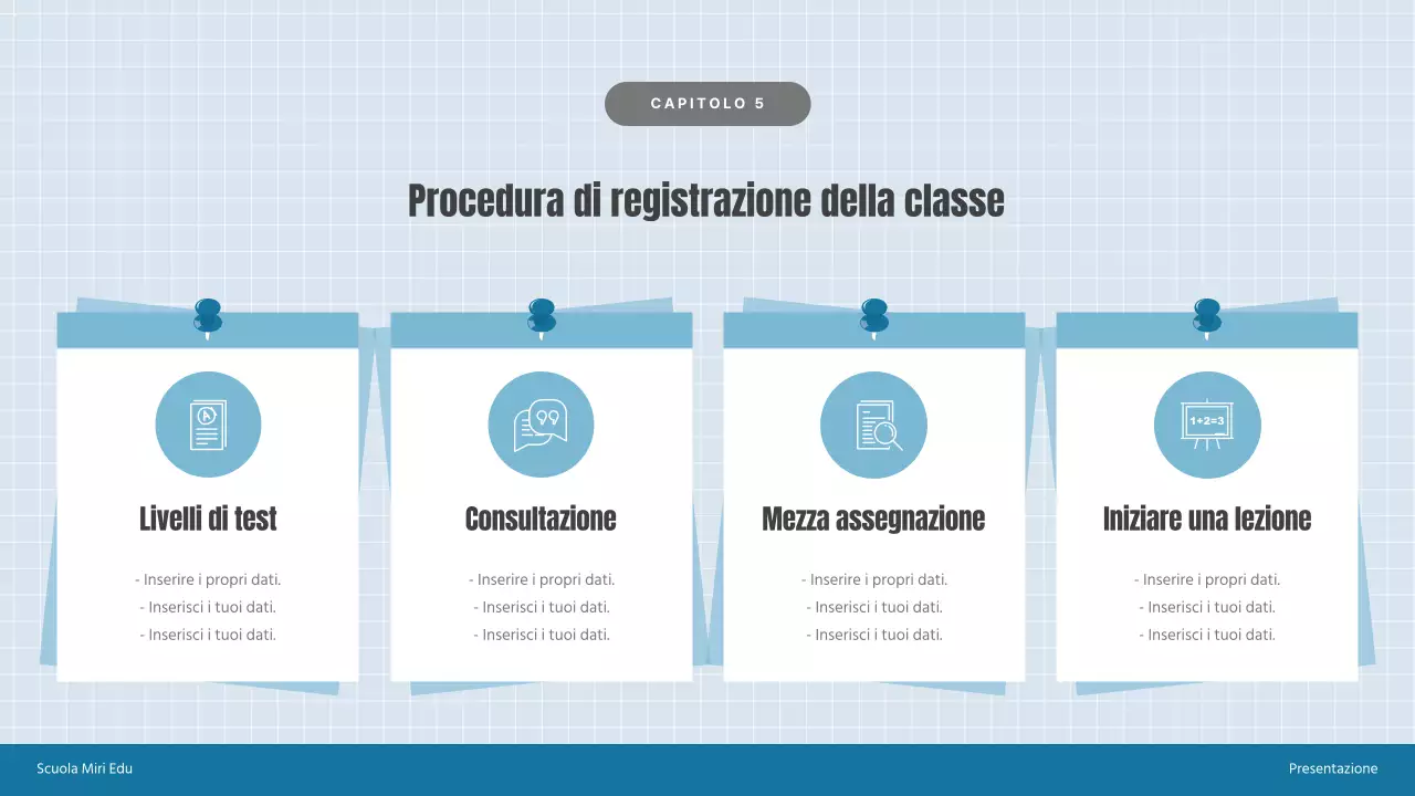 Un'introduzione alla scuola di matematica accogliente blu e grigia