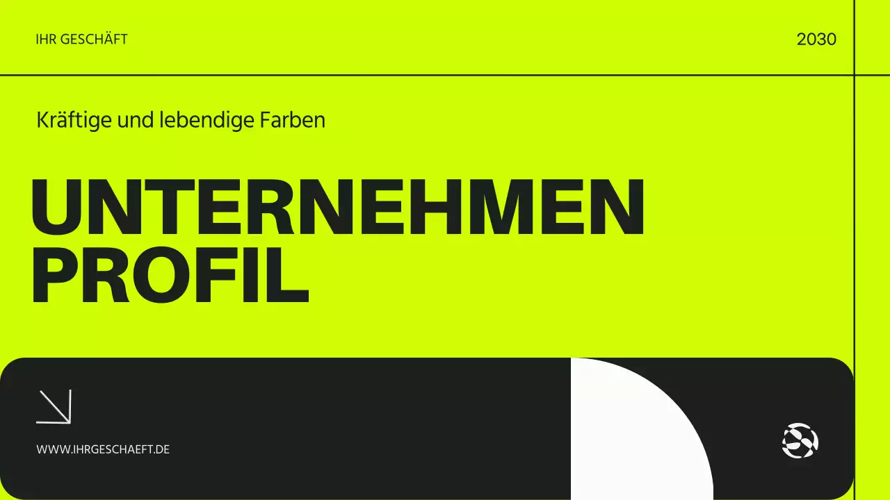 Neon und Schwarz Modern Business Einführung