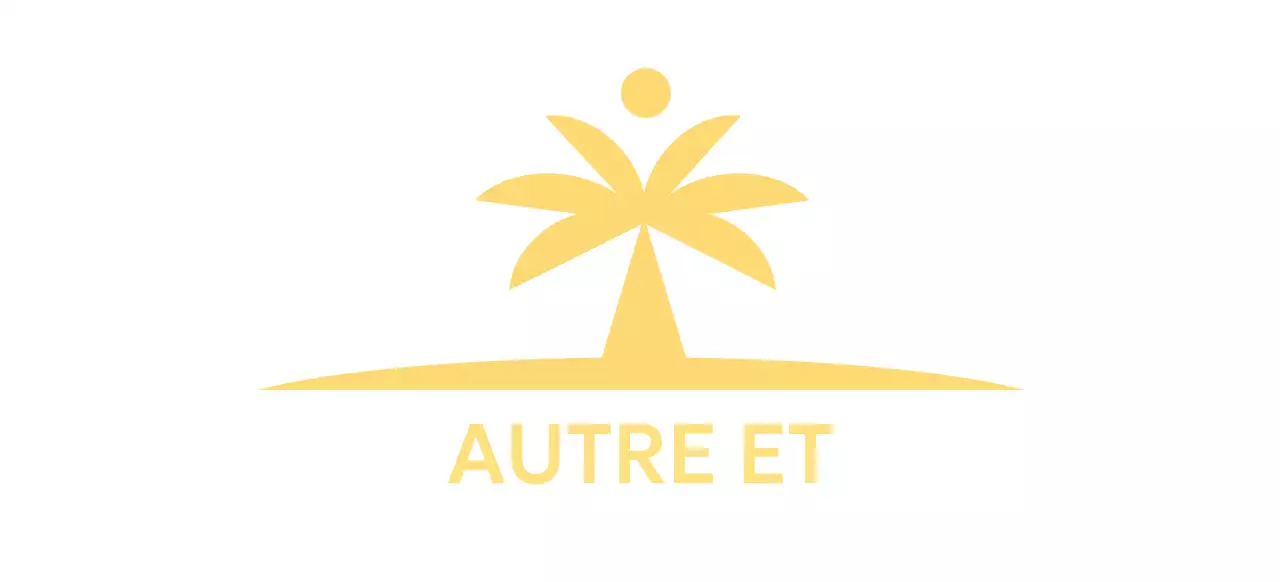 Conception de papier à lettres représentant une île avec des palmiers