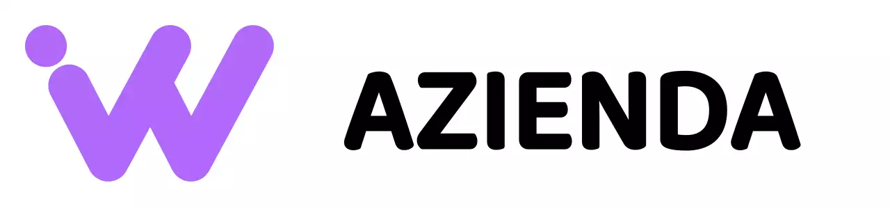 Logo aziendale con un semplice simbolo alfabetico nero