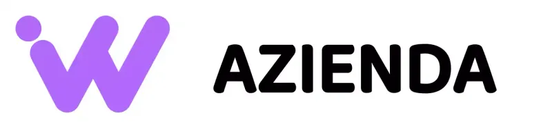 Logo aziendale con un semplice simbolo alfabetico nero