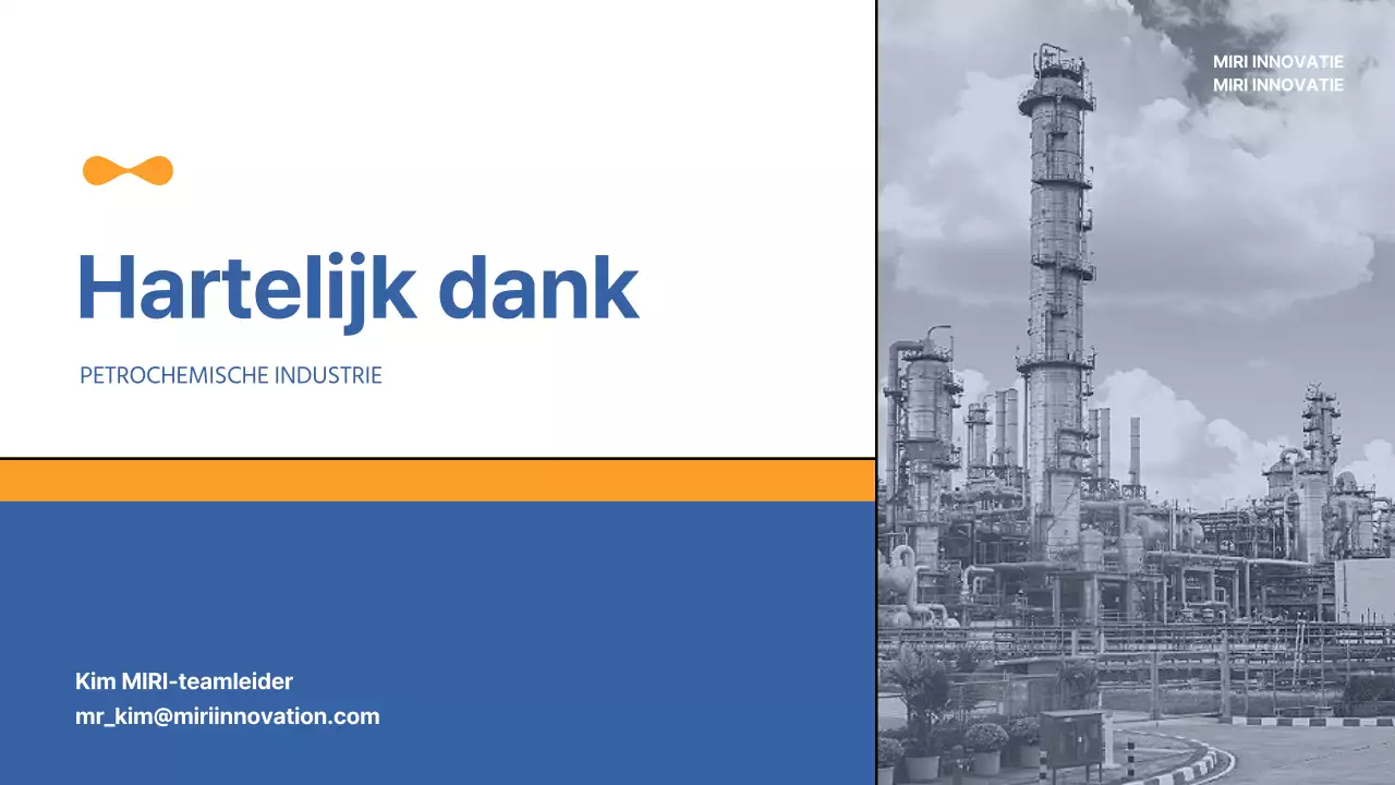 Een eenvoudig zwaar industrieel bedrijfsbriefhoofd in blauw en geel