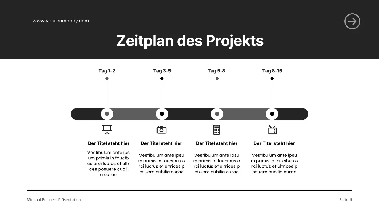 Black and White Modern Business Unternehmensvorstellung