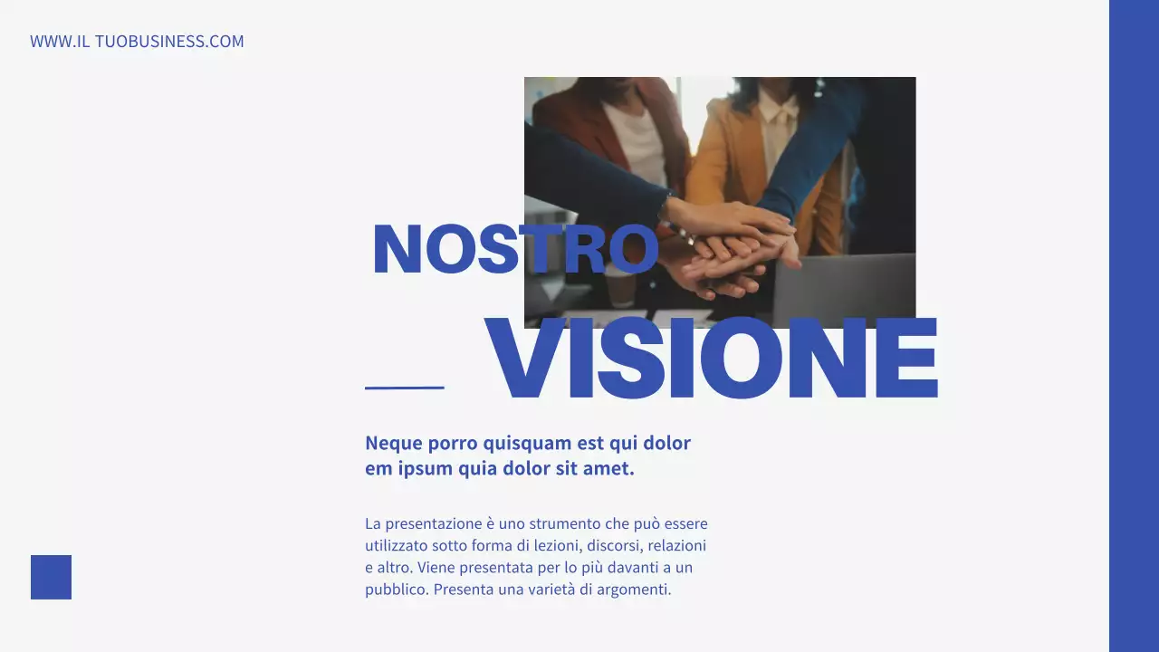 Introduzione dell'azienda Blue Minimal Business