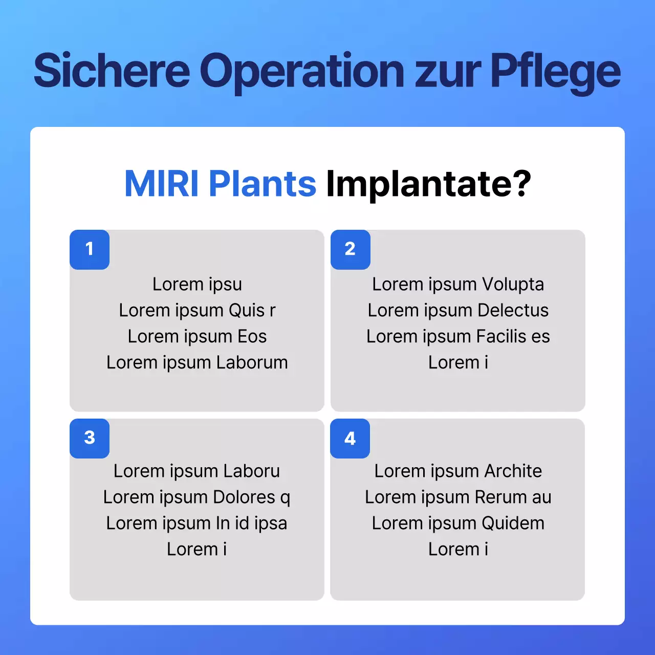 Blue's Simple Implant Dentistry Werbeaktionen