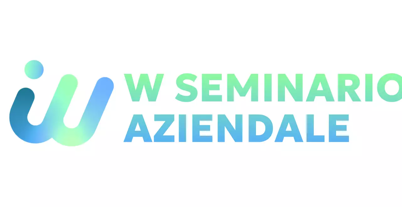 Seminario aziendale dal tocco colorato con un logo sfumato