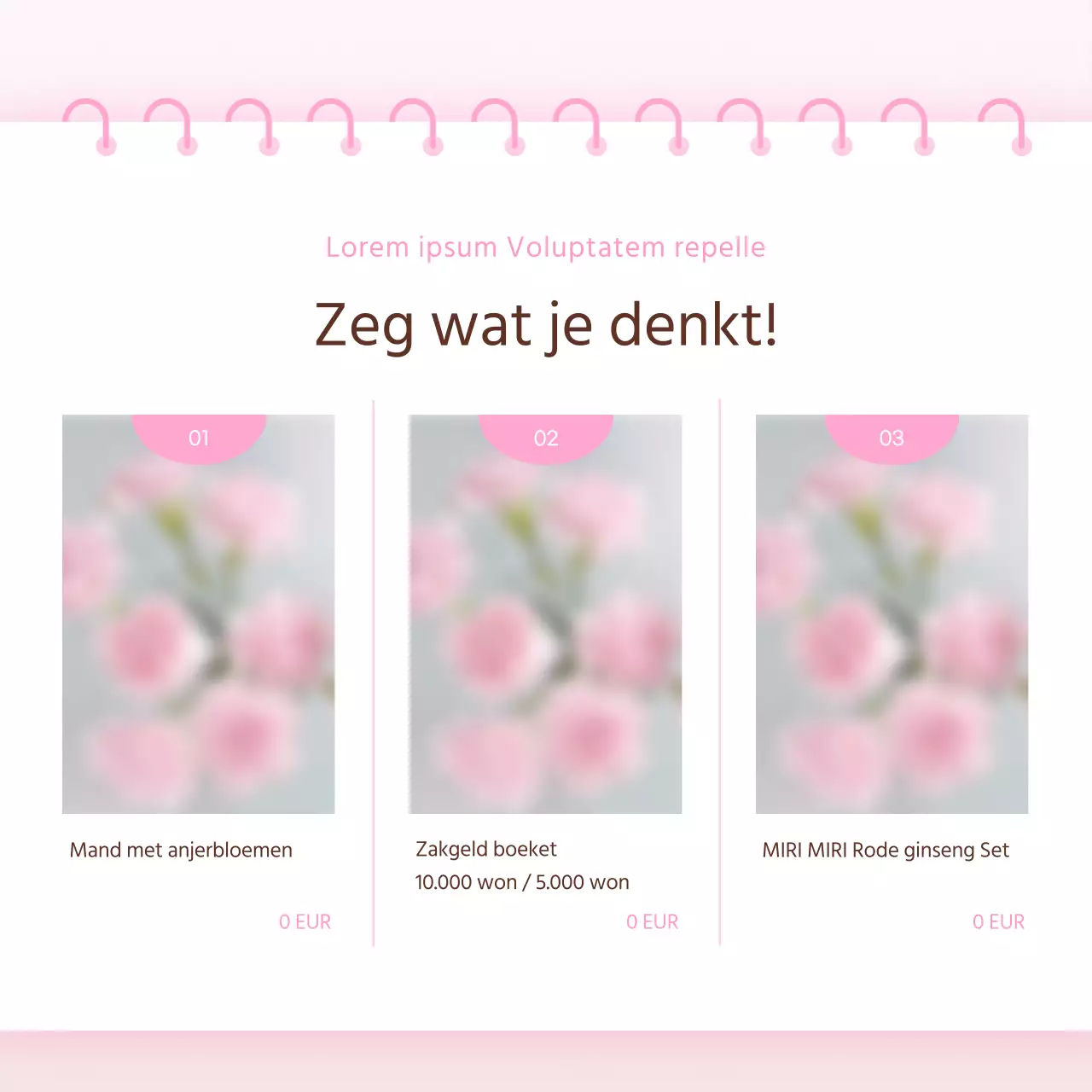 Promoot Modern Home Month sociale media marketing feeds in roze en rood