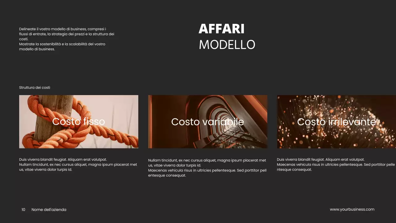 Grigio Arancione Minimal Clean Progetto Pitch Deck Proposta