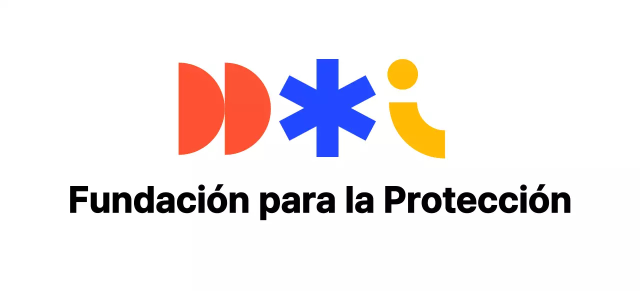 Un colorido logotipo institucional con formas variadas