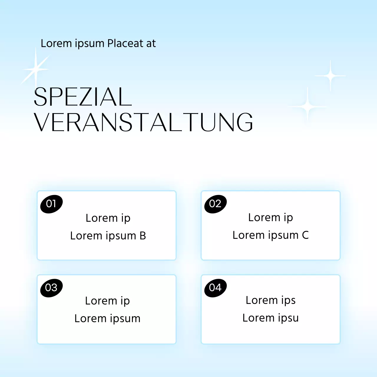 Förderung eines modernen Social Media Marketing Feeds in Hellblau und Rot