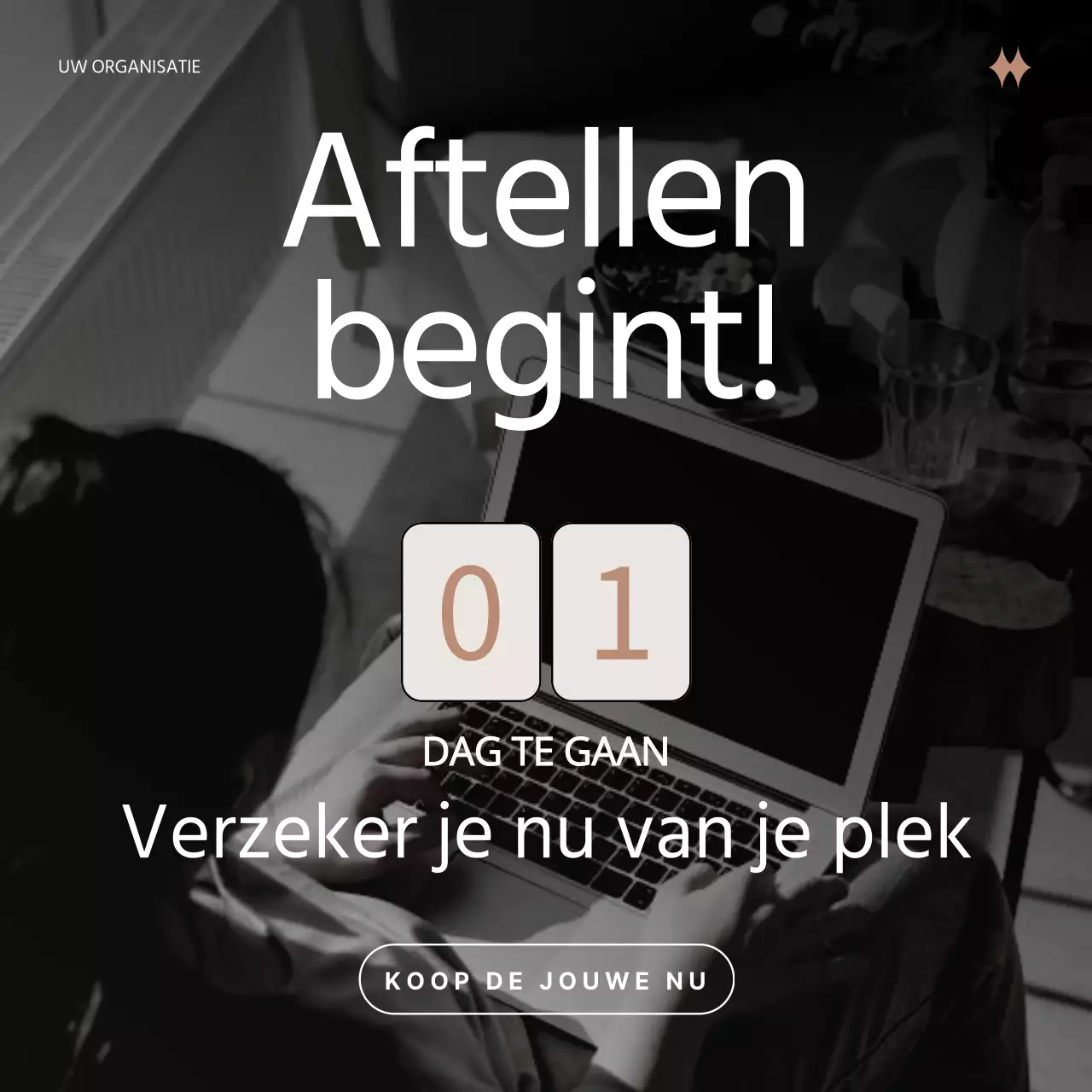Zwart en beige moderne contentmarketingreclame