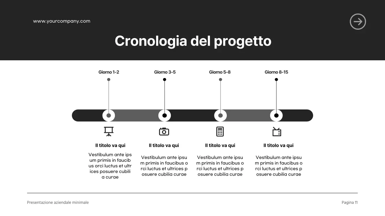 Introduzione aziendale moderna in bianco e nero