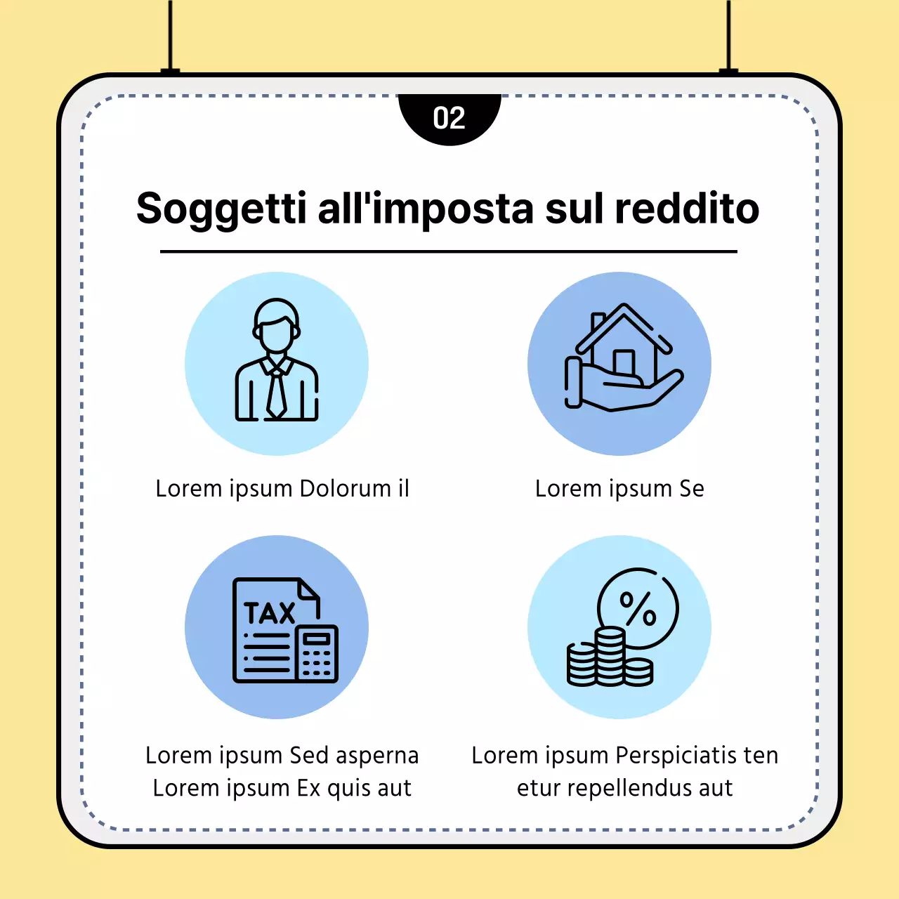 Una semplice guida in bianco e blu per la compilazione della dichiarazione dei redditi globale