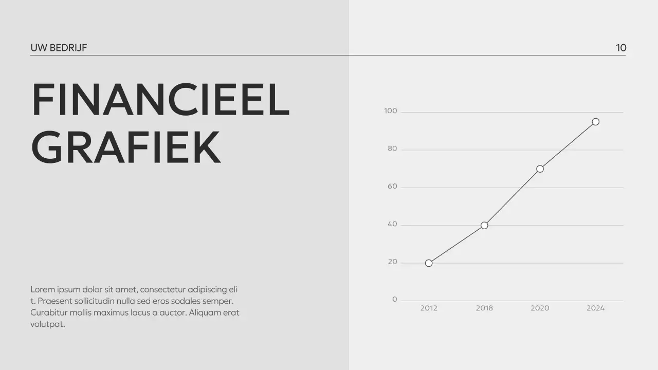 Minimalistisch zwart-wit bedrijfsprofiel