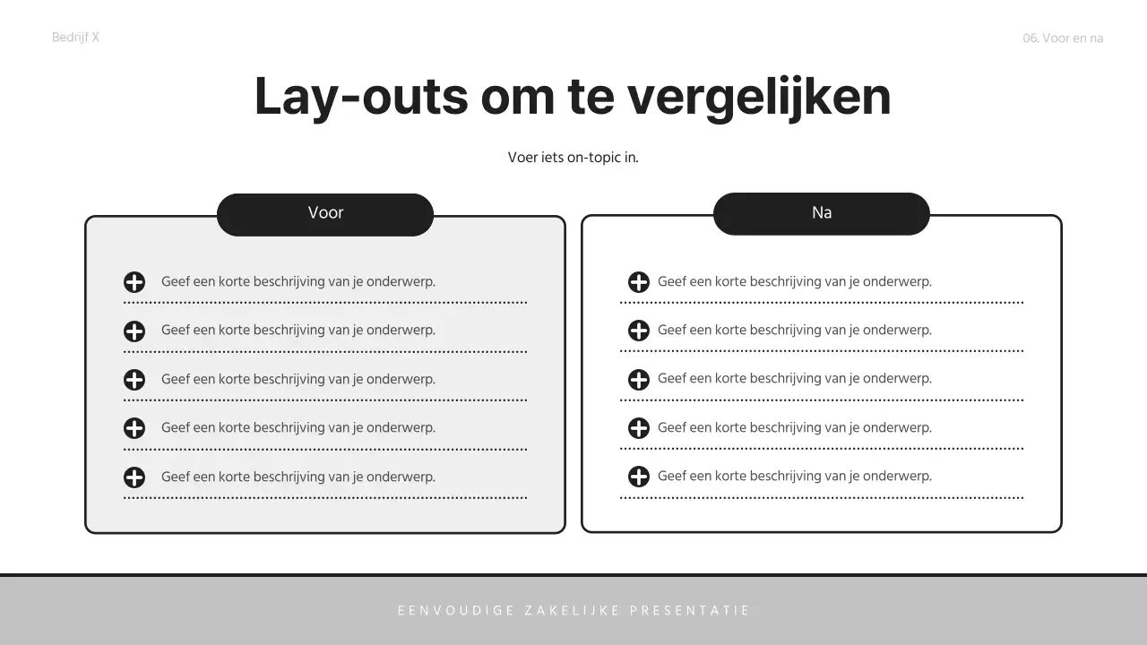 Een eenvoudige zakelijke sollicitatiebrief in grijs en zwart
