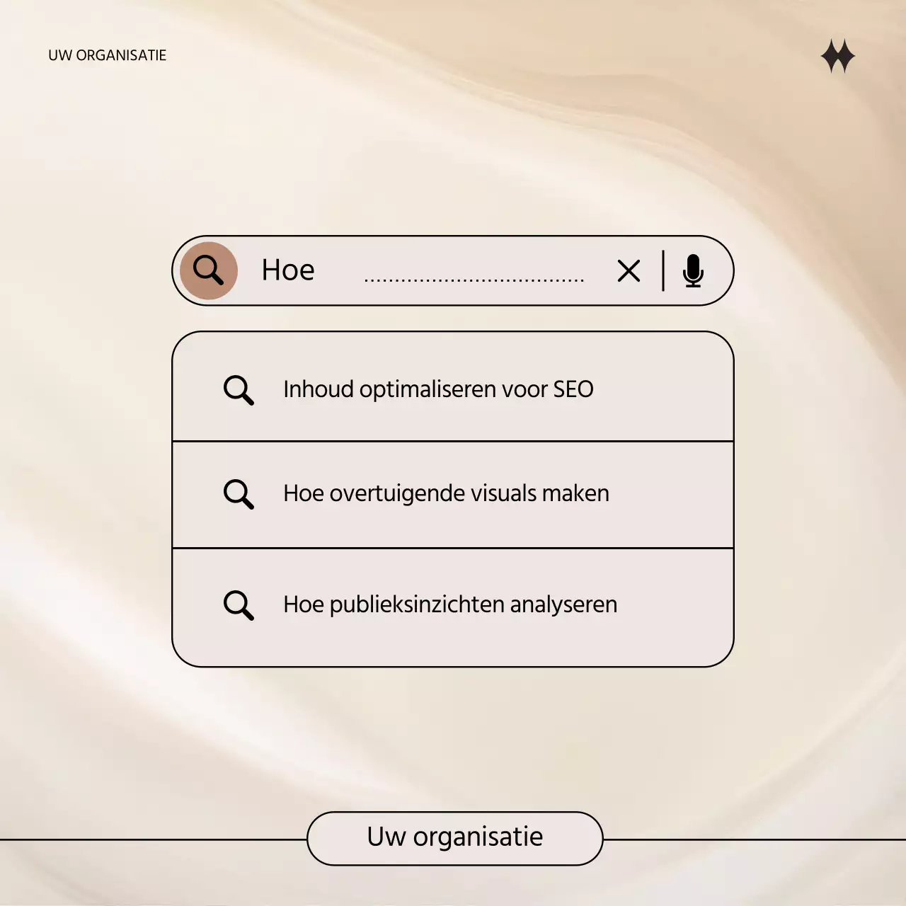 Zwart en beige moderne contentmarketingreclame