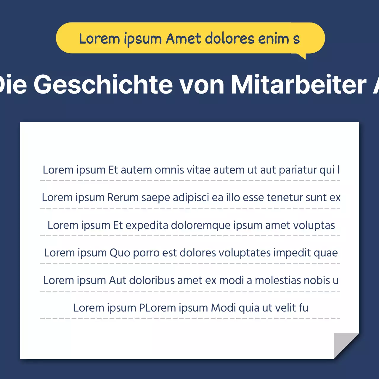 Eine einfache arbeitsrechtliche Beratung in Gelb und Marineblau