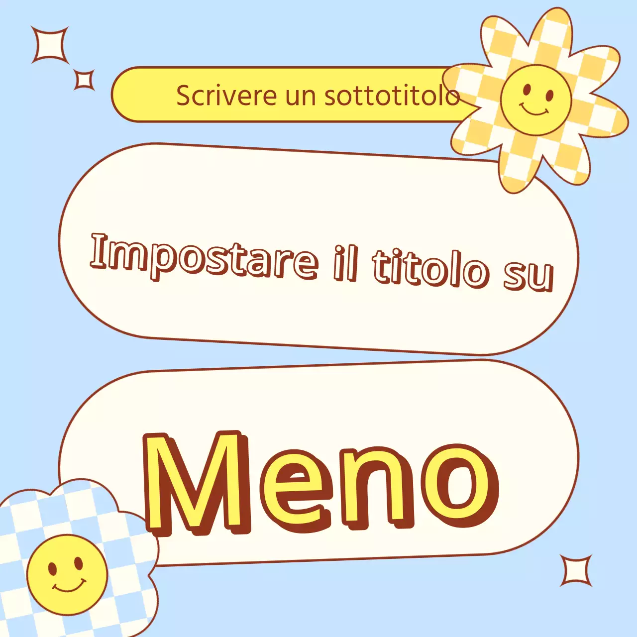 Annuncio di miniature primaverili kitsch in giallo e azzurro