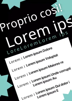 Volantino semplice per il reclutamento dei volontari in nero e azzurro