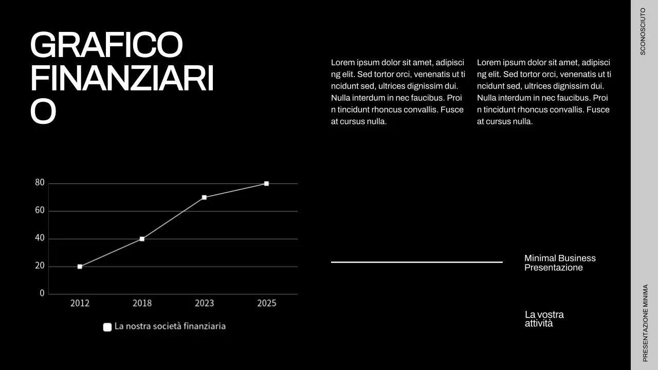 Presentazione aziendale minimale in nero e beige
