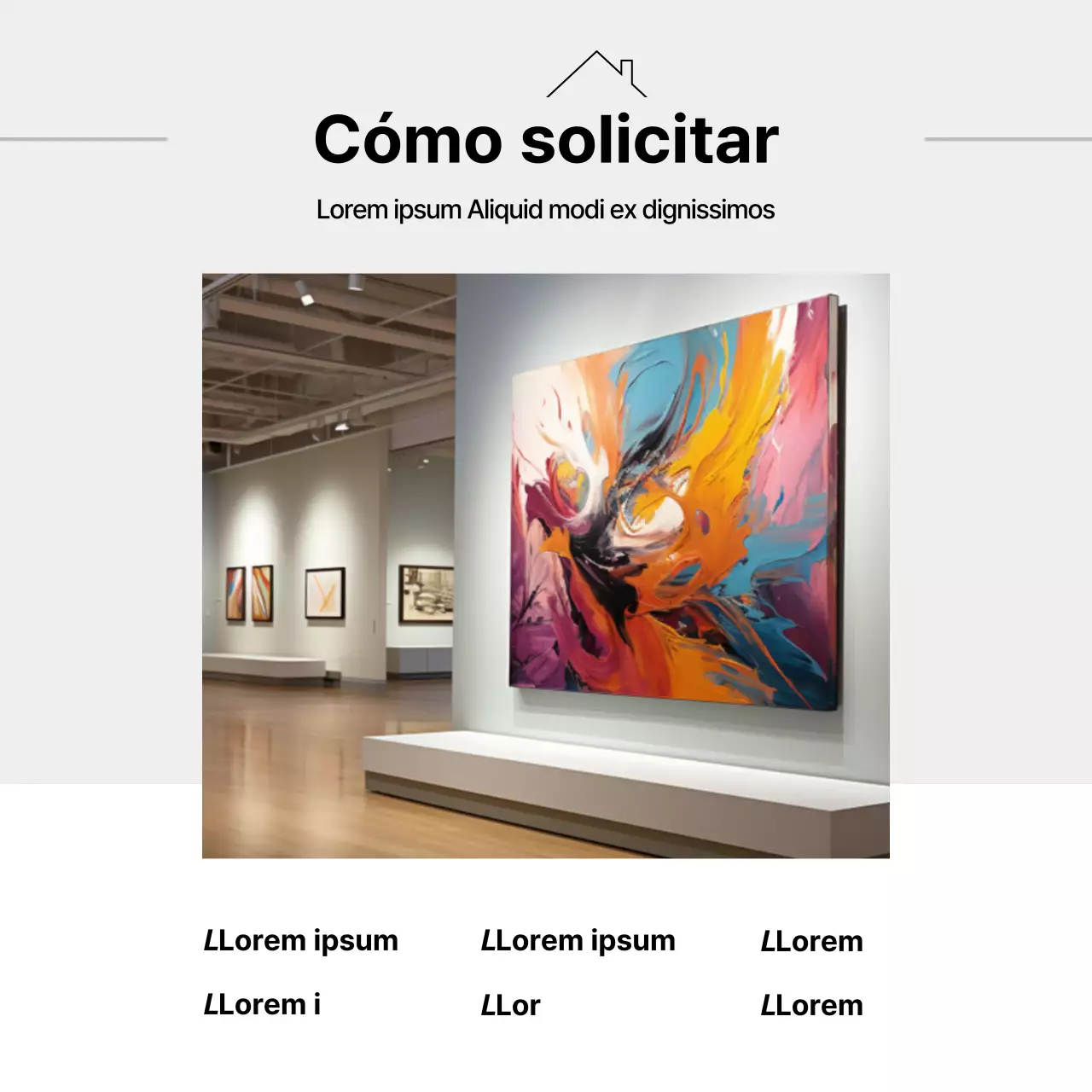 Moderno anuncio de alquiler previo en naranja