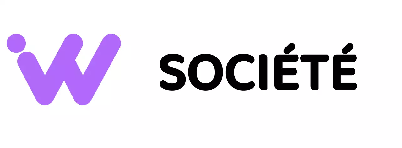 Logo de l'entreprise avec un simple symbole alphabétique noir