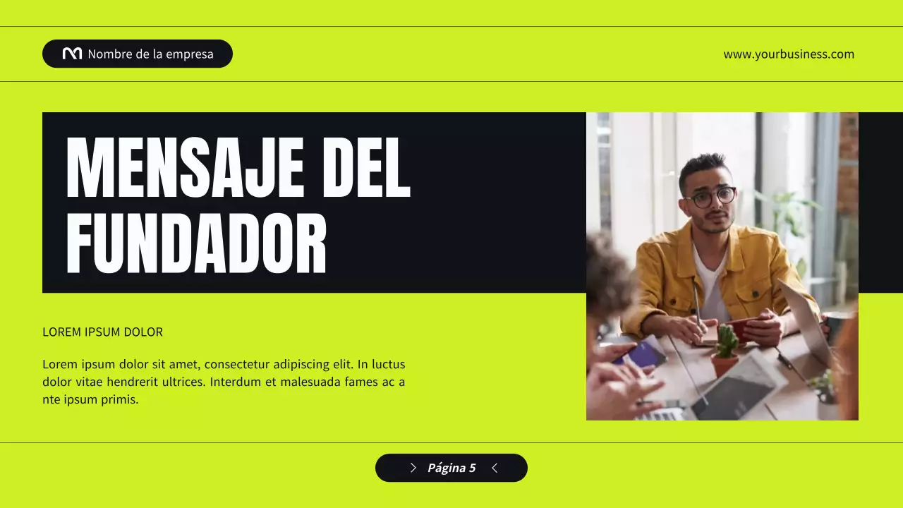 Black and Green Modern Perfil empresarial Presentación de la empresa